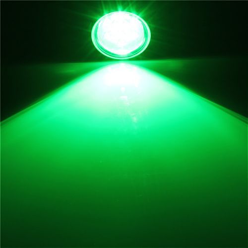 9x3 Watt LEDs – Aluminum Alloy Drain Plug Boat Light, Green