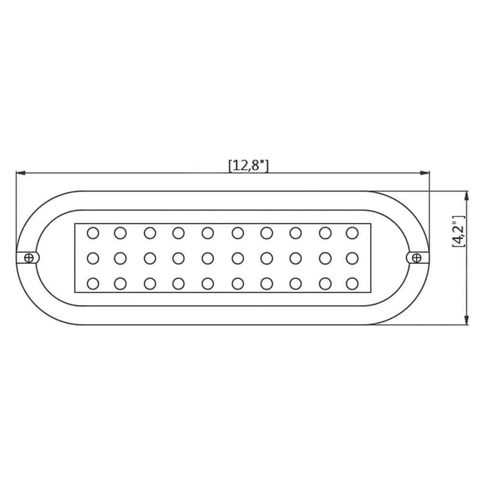 54W Underwater Transom LED Light, Blue