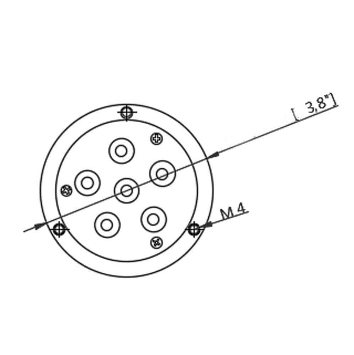 17W Underwater Transom LED Light, RGBW Multi-Color